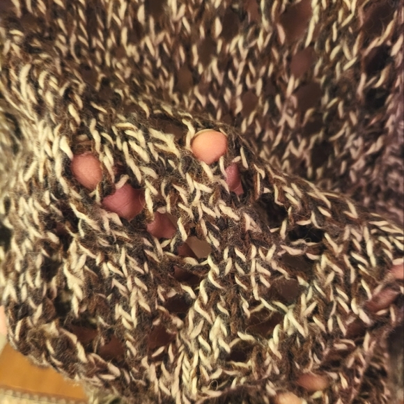 MNG Sweater Vintage Brown White Mango Istanbul Top - Picture 9 of 10